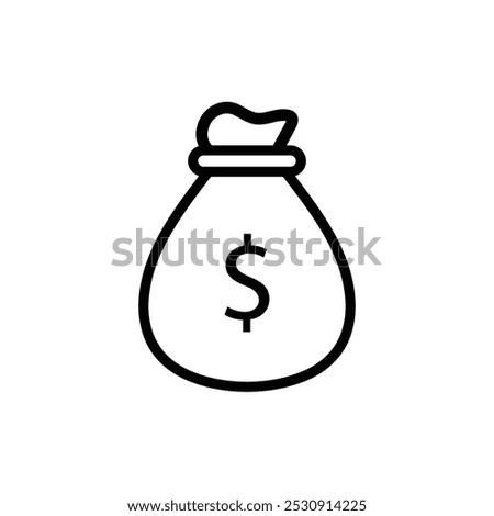 Money bag icon logo design template isolated illustration