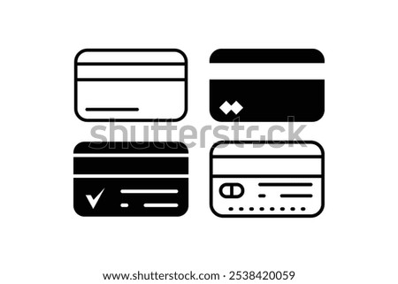 Credit card icon logo design template isolated illustration