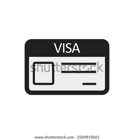 Visa icon logo design template isolated illustration