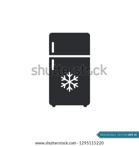 Freezer Icon Vector Template Illustration Design