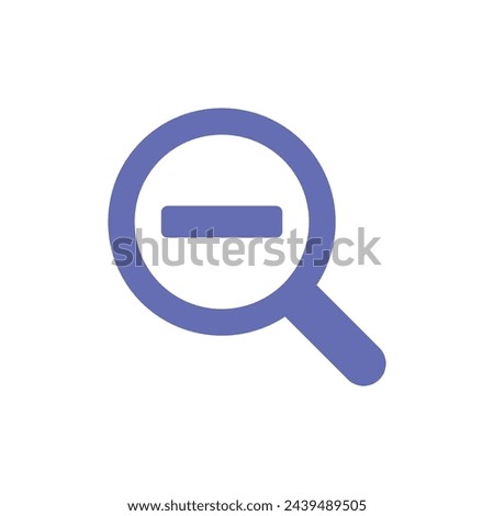 Magnifying Glass Minus Sign Icon Vector Template Illustration Design