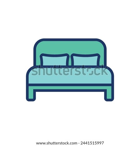 Bed Icon Vector Template Illustration Design