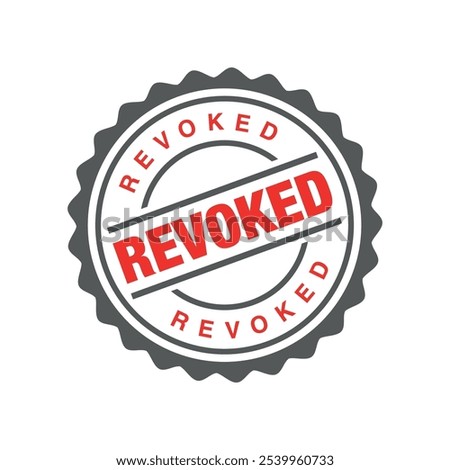 Revoked Letter Rubber Stamp Template