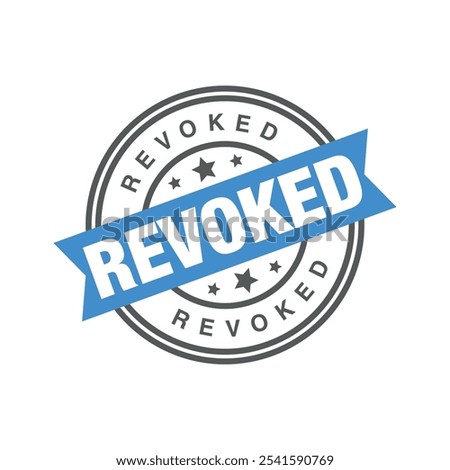 Revoked Letter Rubber Stamp Template