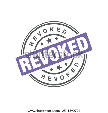 Revoked Letter Rubber Stamp Template