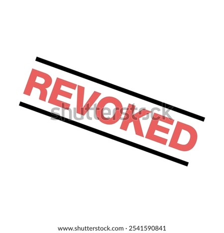 Revoked Letter Rubber Stamp Template