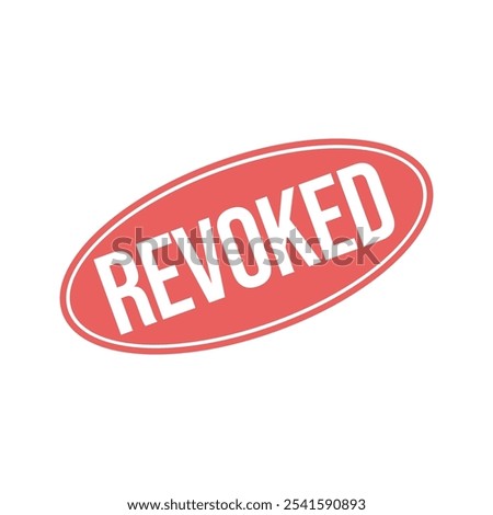 Revoked Letter Rubber Stamp Template