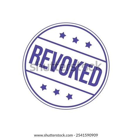 Revoked Letter Rubber Stamp Template