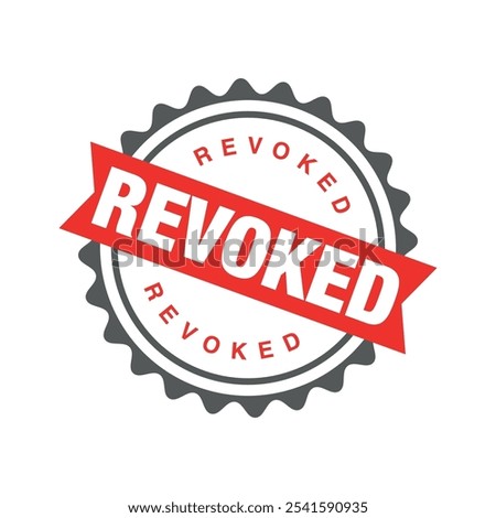 Revoked Letter Rubber Stamp Template