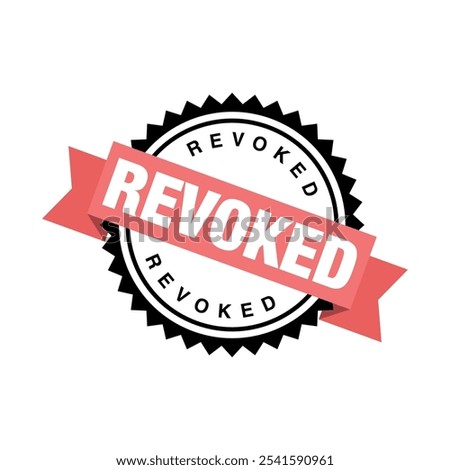 Revoked Letter Rubber Stamp Template