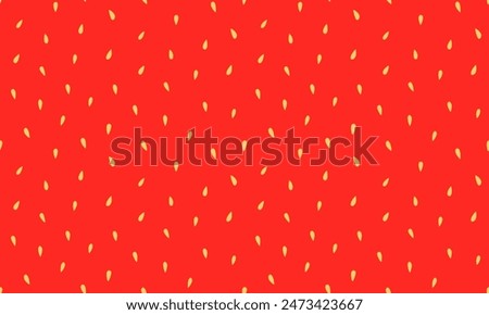 Strawberry seamless pattern with seeds. Fruit strawberry jam background. Flat Vector illustration  