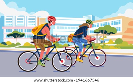 Similar – Image, Stock Photo The modern cyclist parks his bike like this