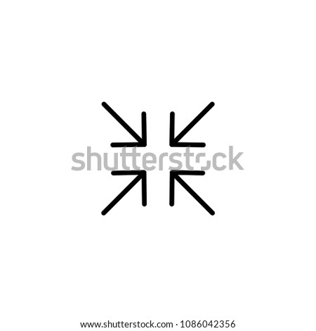 Exit fullscreen icon. Minimize symbol modern, simple, vector, icon for website design, mobile app, ui. Vector Illustration