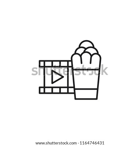 Watching movie icon. Cinema symbol modern, simple, vector, icon for website design, mobile app, ui. Vector Illustration