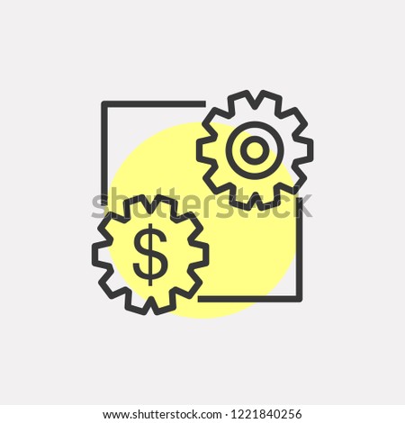 Making money icon isolated on background. Progress symbol modern, simple, vector, icon for website design, mobile app, ui. Vector Illustration