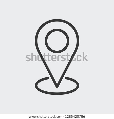 Location icon isolated on background. Map symbol modern, simple, vector, icon for website design, mobile app, ui. Vector Illustration