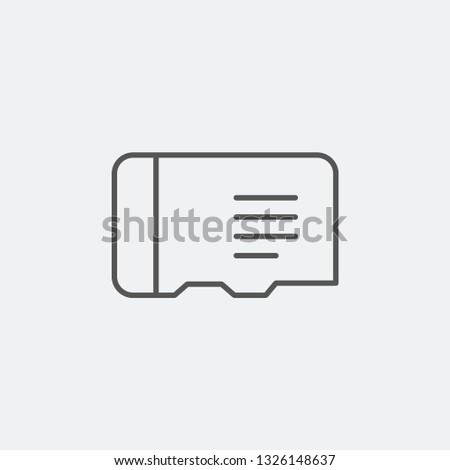 SD card icon isolated on background. Micro card symbol modern, simple, vector, icon for website design, mobile app, ui. Vector Illustration