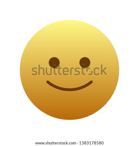 Slightly Smiling Face Social Media Emoji. Modern Simple Vector For Web Site Or Mobile App