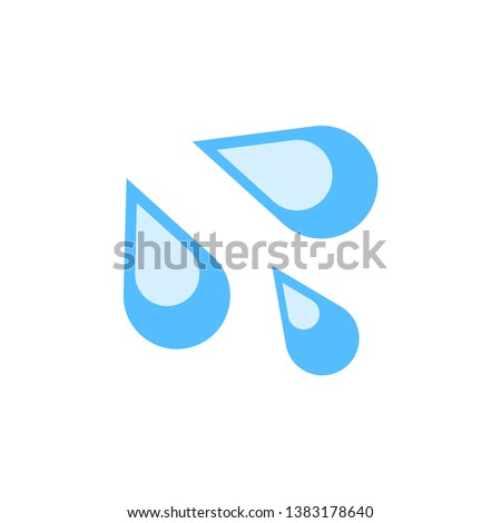 Sweat Droplets Social Media Emoji. Modern Simple Vector For Web Site Or Mobile App