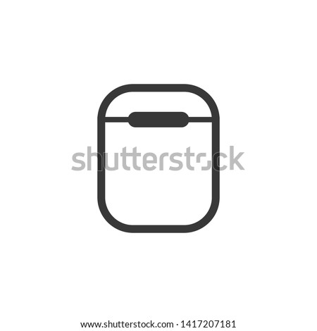 Airpods case icon isolated on white background. Modern simple vector icon for website or mobile app