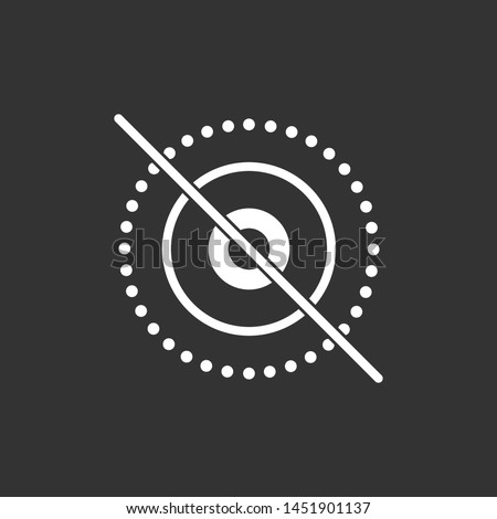Live off button isolated on dark background. Live photo symbol modern simple vector icon for website or mobile app