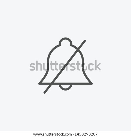 Bell social media icon. Turn off notification symbol modern simple vector icon for website design, mobile app, ui. Vector Illustration