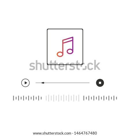 Music player design isolated on white background. Social media music player symbol modern simple vector icon
