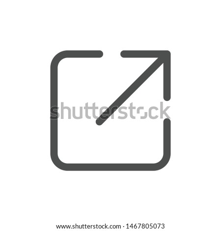 External link social media icon isolated on white background. Share symbol modern, simple, vector, icon for website design, mobile app, ui. Vector Illustration