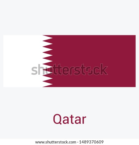 Flag Of Qatar Isolated on background. Qatar National Flag Symbol Vector Illustration