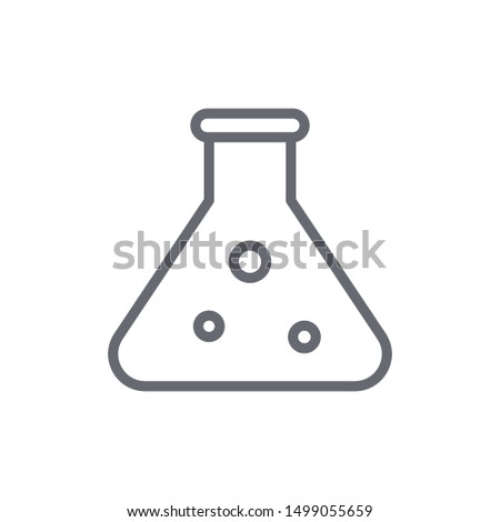 Chemistry flask icon isolated on white background. Education symbol modern, simple, vector, icon for website design, mobile app, ui. Vector Illustration