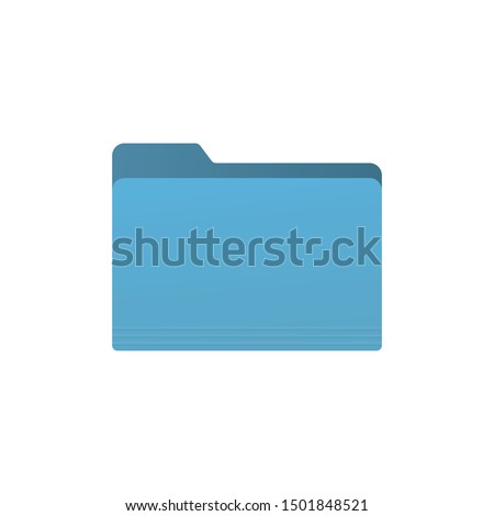 Blue folder icon isolated on white background. Document symbol modern, simple, vector, icon for website design, mobile app, ui. Vector Illustration