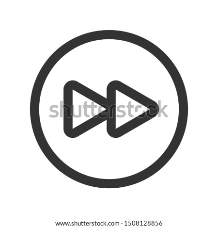 Forward button icon isolated on white background. Multimedia button symbol modern, simple, vector, icon for website design, mobile app, ui. Vector Illustration