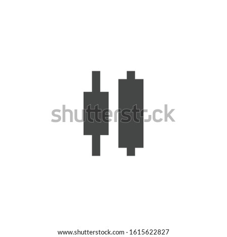 Horizontal distribute middle icon isolated on white background. Alignment symbol modern, simple, vector, icon for website design, mobile app, ui. Vector Illustration