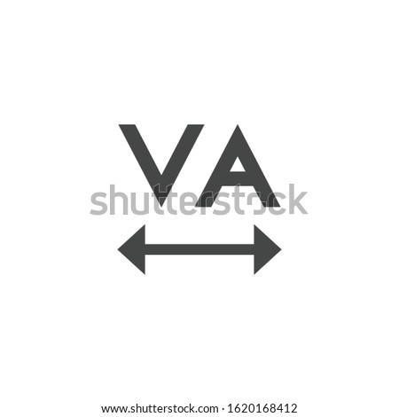 Letter spacing icon isolated on white background. Display option symbol modern, simple, vector, icon for website design, mobile app, ui. Vector Illustration