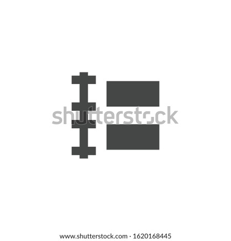 Vertical distribute space icon isolated on white background. Alignment symbol modern, simple, vector, icon for website design, mobile app, ui. Vector Illustration