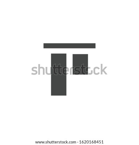 Align top icon isolated on white background. Alignment symbol modern, simple, vector, icon for website design, mobile app, ui. Vector Illustration