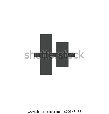 Align middle icon isolated on white background. Alignment symbol modern, simple, vector, icon for website design, mobile app, ui. Vector Illustration