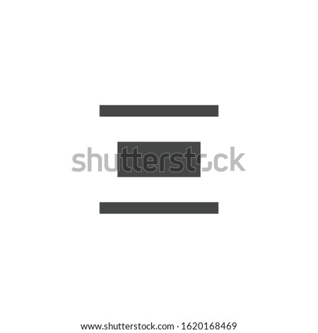 Vertical distribute center icon isolated on white background. Alignment symbol modern, simple, vector, icon for website design, mobile app, ui. Vector Illustration