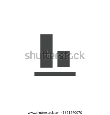 Align bottom icon isolated on white background. Alignment symbol modern, simple, vector, icon for website design, mobile app, ui. Vector Illustration