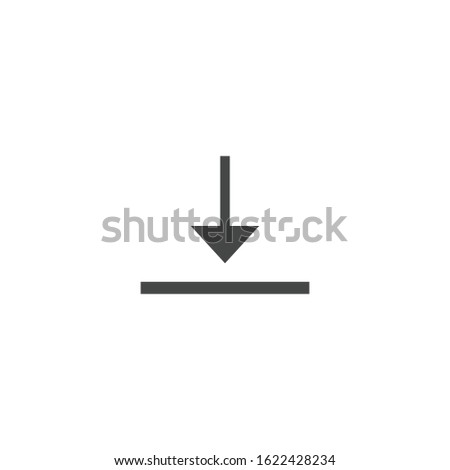 Vertical align bottom icon isolated on white background. Display option symbol modern, simple, vector, icon for website design, mobile app, ui. Vector Illustration