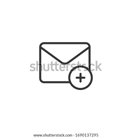 Mail envelope icon. Adding mail symbol modern, simple, vector, icon for website design, mobile app, ui. Vector Illustration