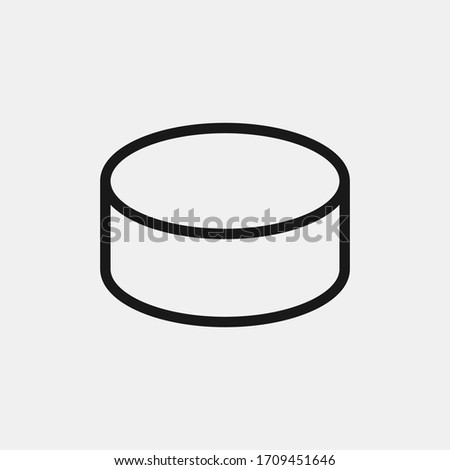 Hockey puck icon isolated on background. Hockey symbol modern, simple, vector, icon for website design, mobile app, ui. Vector Illustration