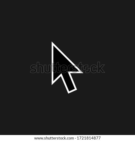 Click icon isolated on black background. Cursor symbol modern, simple, vector, icon for website design, mobile app, ui. Vector Illustration