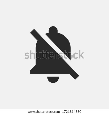 Turn off notification icon isolated on background. Switch off alarm symbol modern, simple, vector, icon for website design, mobile app, ui. Vector Illustration