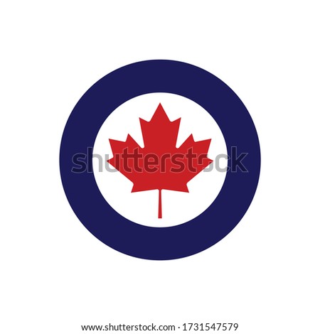 Canadian air force roundel. Military symbol. Vector Illustration