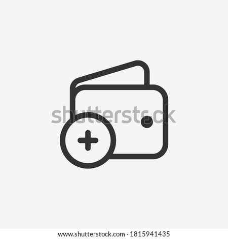 Add payment icon isolated on background. Wallet symbol modern, simple, vector, icon for website design, mobile app, ui. Vector Illustration
