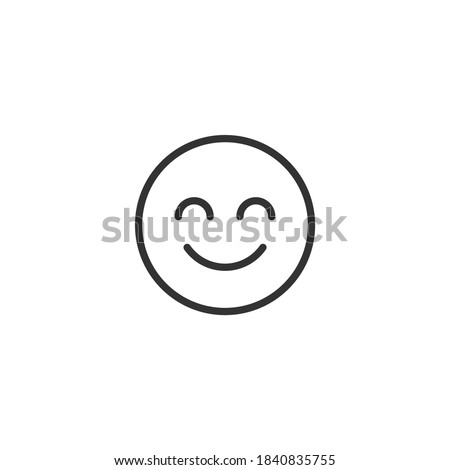 Happy emoji icon isolated on white background. Smiley emoticon symbol modern, simple, vector, icon for website design, mobile app, ui. Vector Illustration