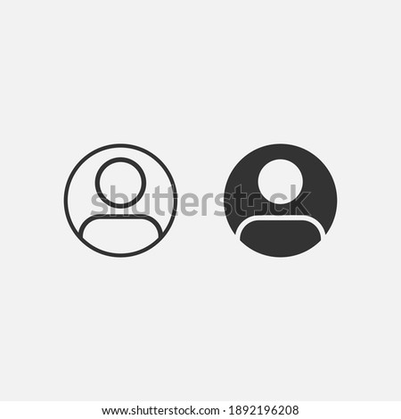 User icon isolated on background. Profile symbol modern, simple, vector, icon for website design, mobile app, ui. Vector Illustration