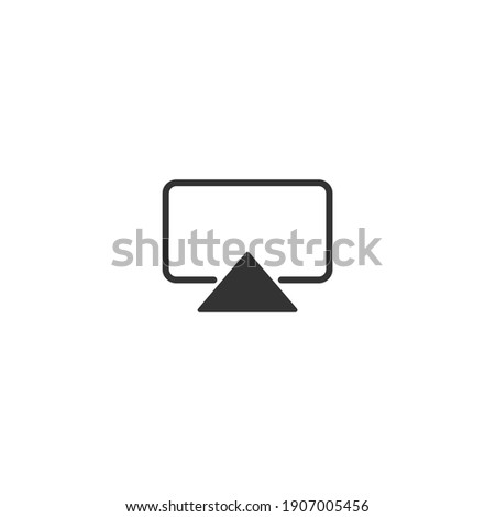 Airplay icon. Wireless simple modern computer symbol vector. Icon for website design, mobile app, ui. Vector Illustration