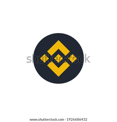 Binance icon isolated on white background. Cryptocurrency symbol modern, simple, vector, icon for website design, mobile app, ui. Vector Illustration